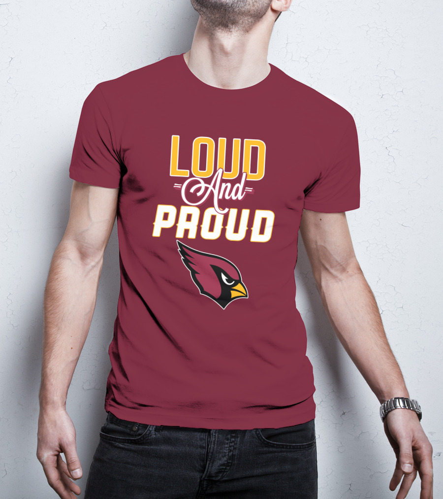 Loud And Proud Arizona Cardinals Bird Head T-Shirt