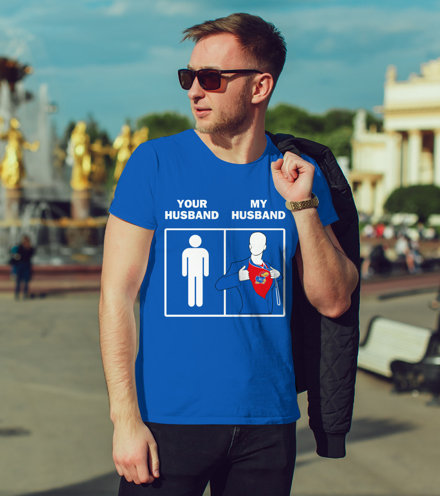 Kansas Jayhawks Your Husband My Husband Super Fan T-Shirt