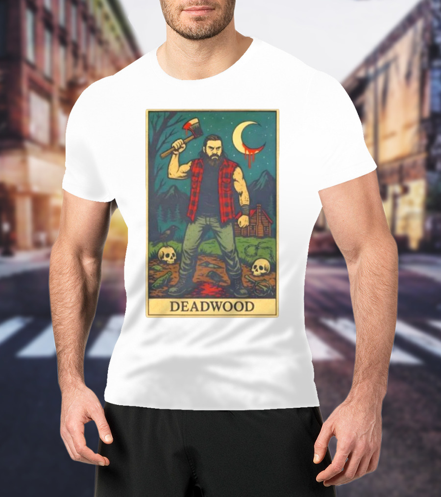 Mountain Man Matt Deadwood Horror Halloween Axe Scene T-Shirt