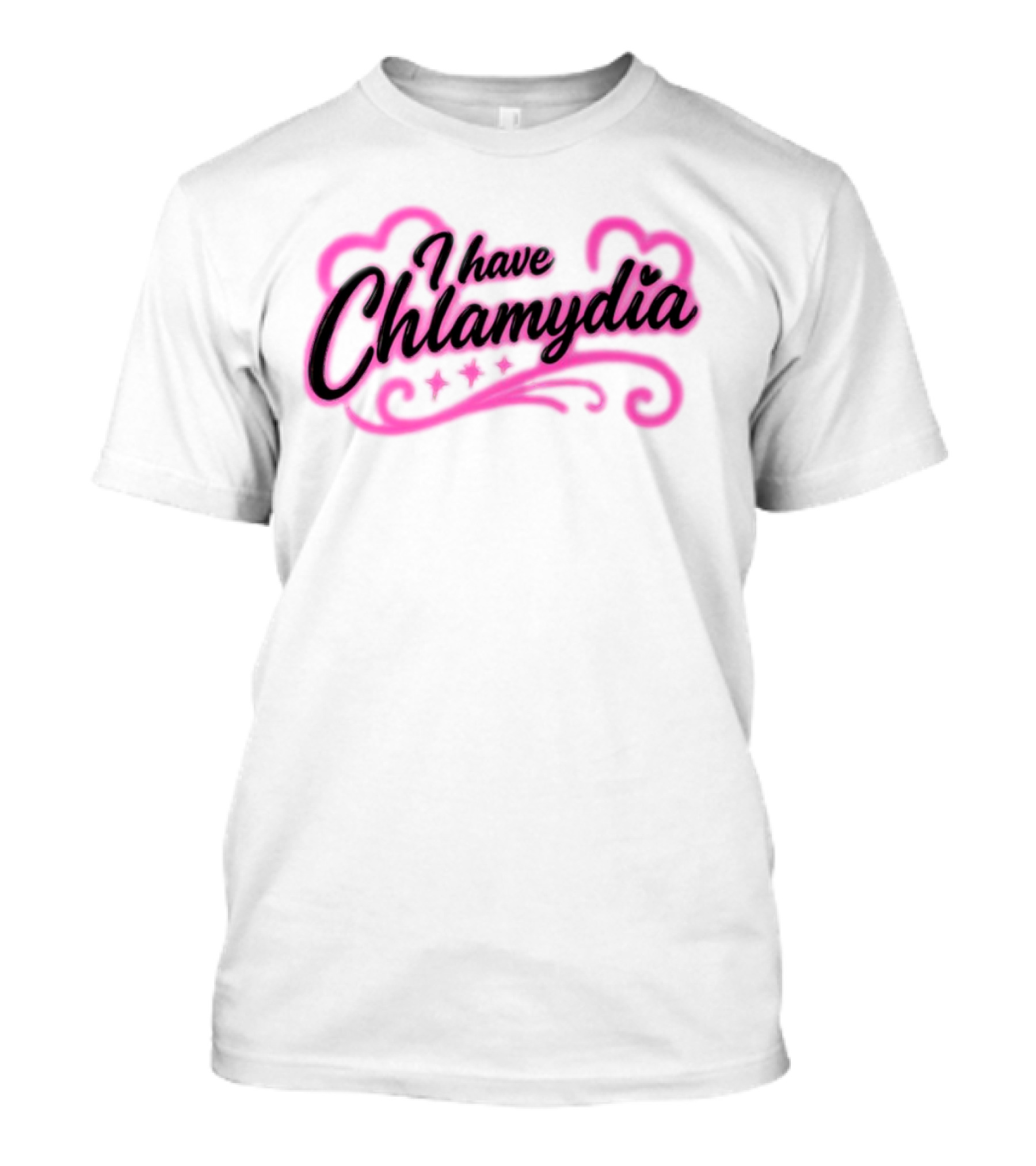 I Have Chlamydia Heart Pink Swirls T-Shirt