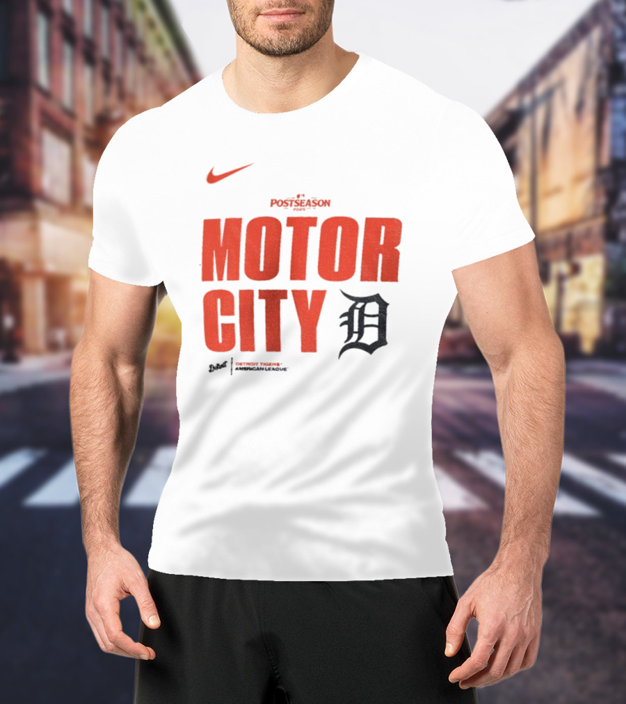 Nike 2025 MLB Postseason Motor City Detroit Tigers T-Shirt