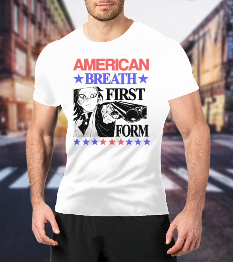 Hoshis American Breath First Form Stars Banner T-Shirt