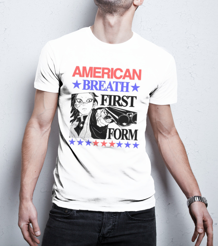 Hoshis American Breath First Form Stars Banner T-Shirt