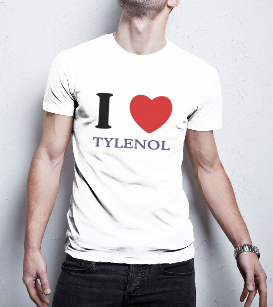 I Heart Tylenol Red Heart Graphic T-Shirt