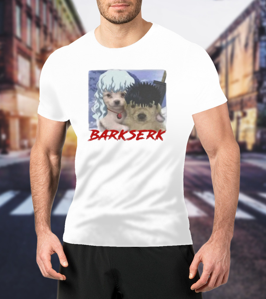 Retro Anime Barkserk Dog Characters Parody T-Shirt