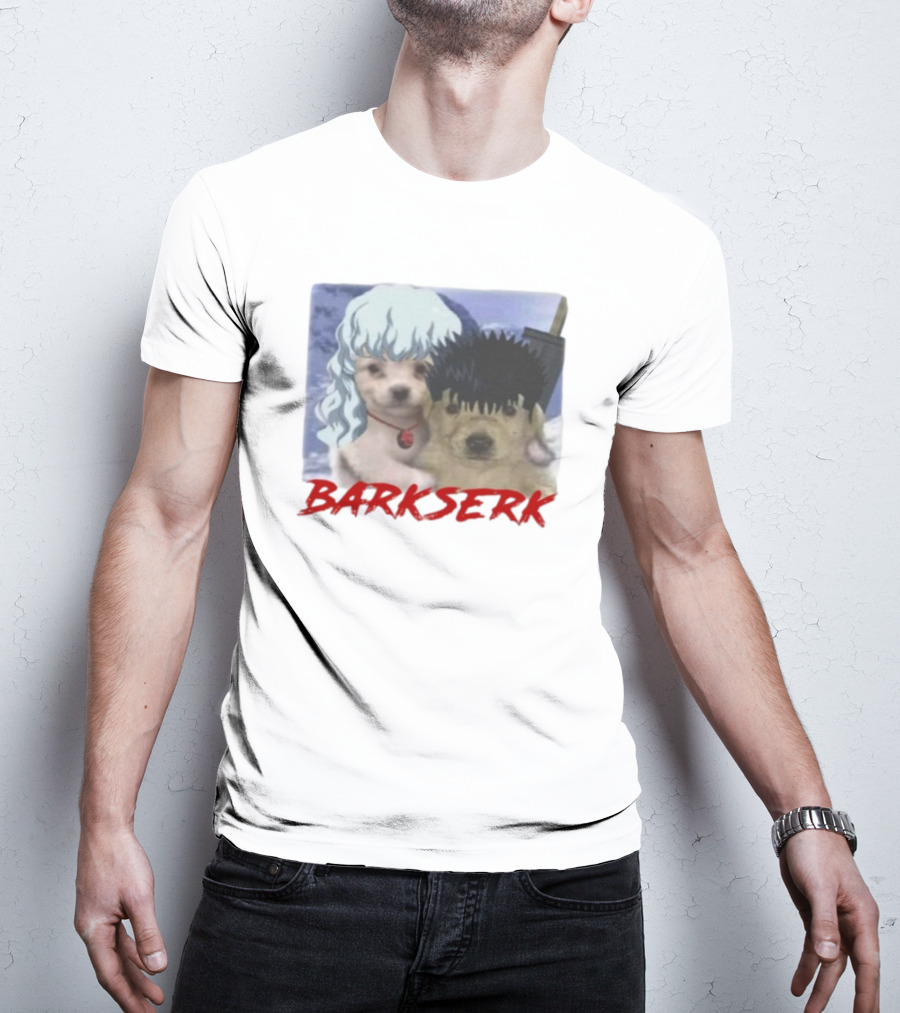 Retro Anime Barkserk Dog Characters Parody T-Shirt