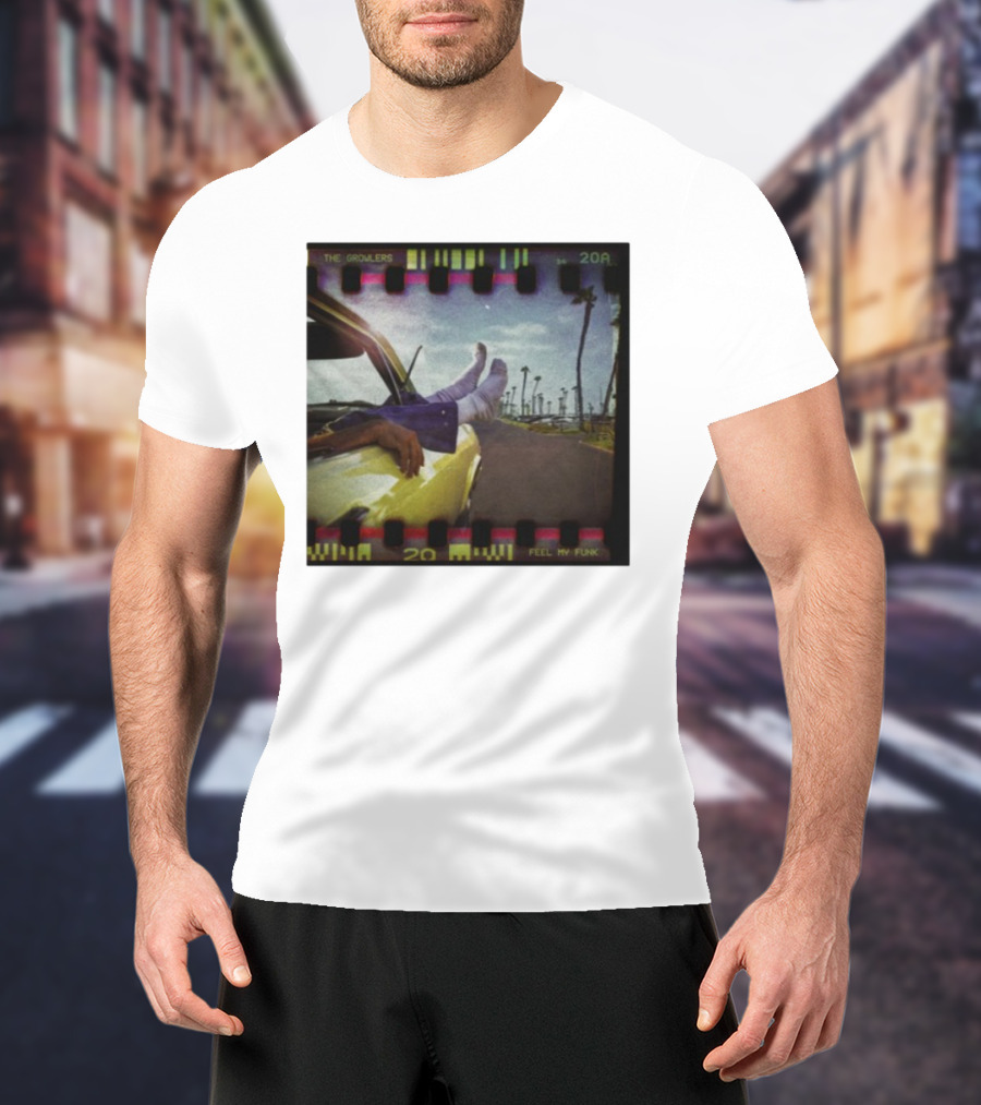 The Growlers Feel My Funk Vintage Filmstrip Car Ride Palms T-Shirt