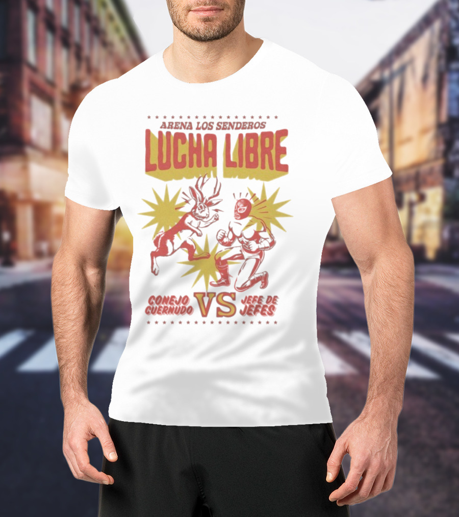 Arena Los Senderos Lucha Libre Conejo Cornudo VS Jefe De Jefes Classic Matchup T-Shirt