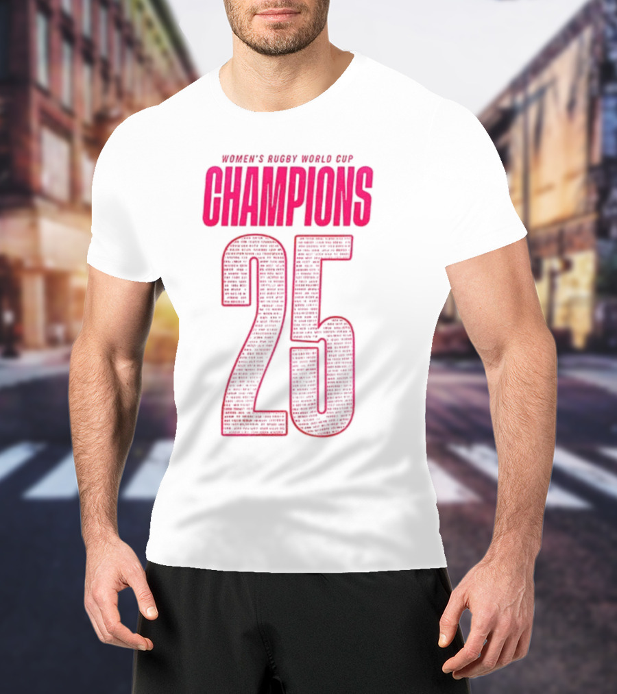 England Women Rugby World Cup Champions 25 T-Shirt