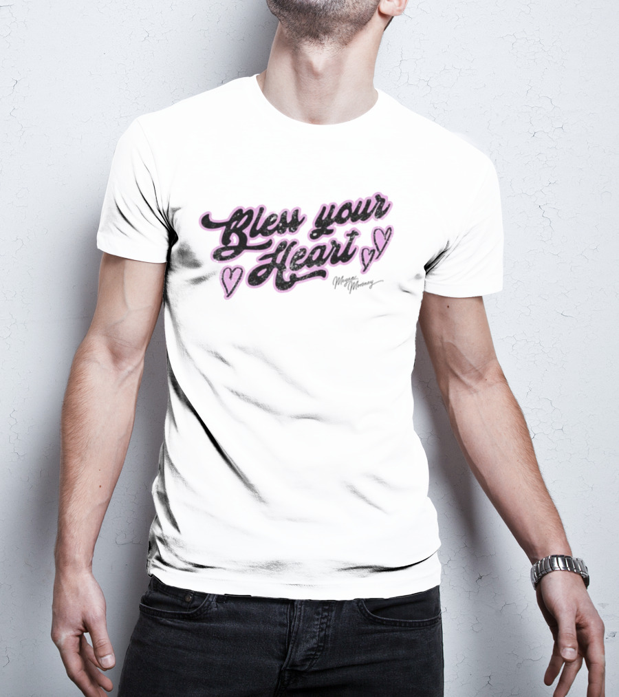 Bless Your Heart Megan Moroney Signature Pink Hearts T-Shirt