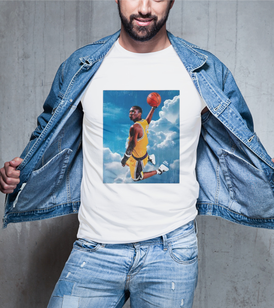 Mamba Sky High Basketball Legend Jumping Through Clouds T-Shirt