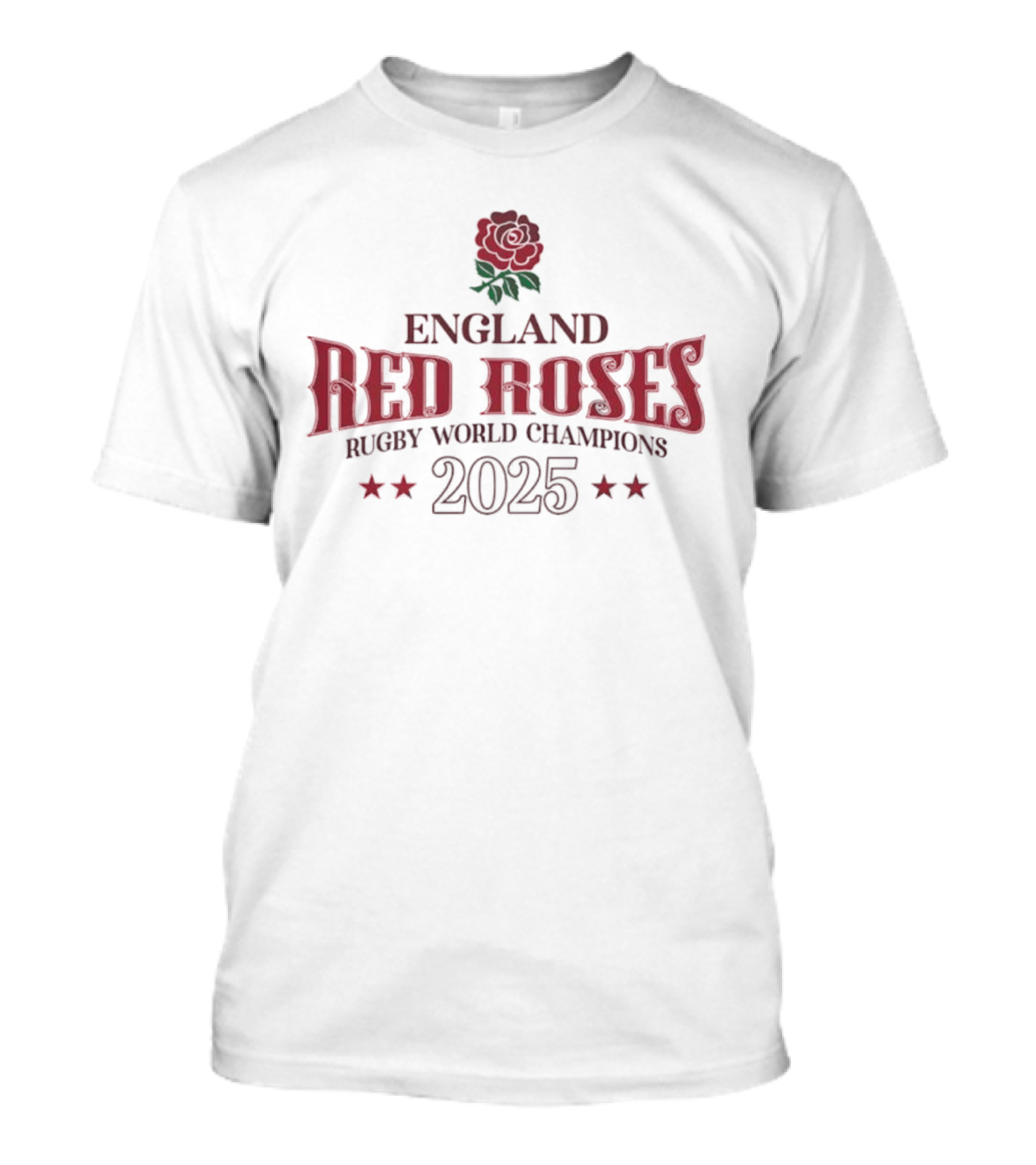 England Red Roses Rugby World Champions 2025 T-Shirt