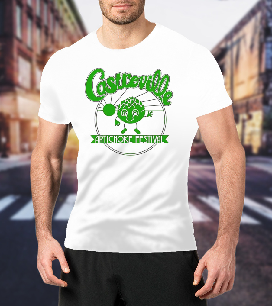 Castroville Artichoke Festival Fun Green Character T-Shirt