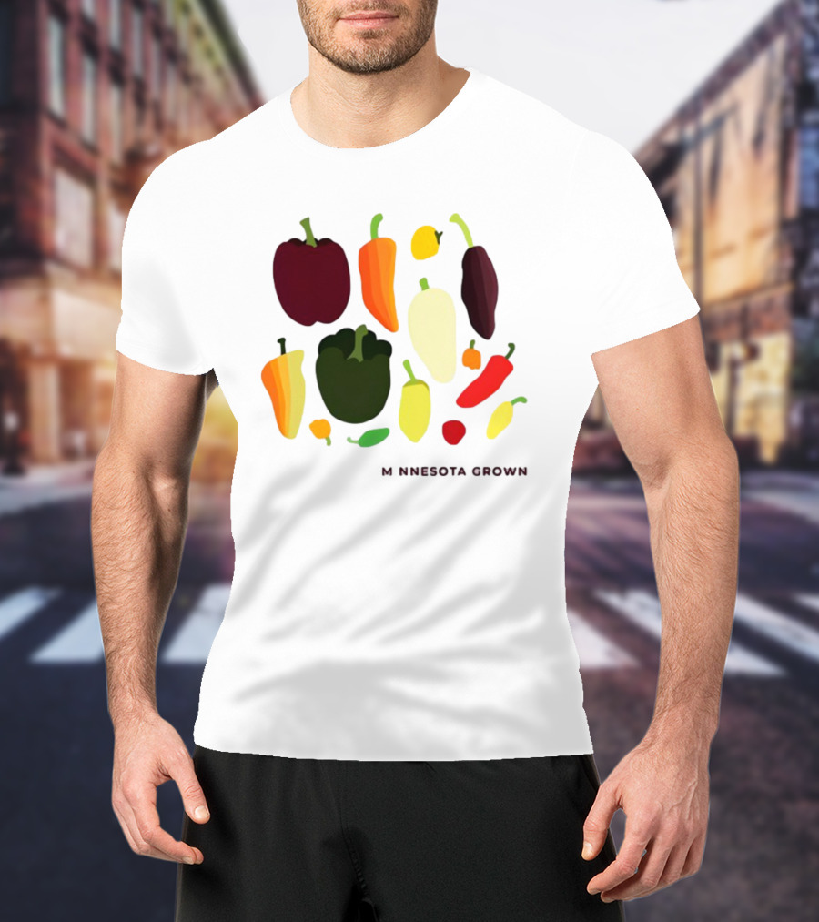 Minnesota Grown Colorful Peppers Variety T-Shirt