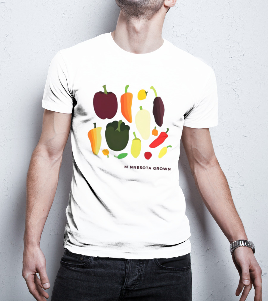 Minnesota Grown Colorful Peppers Variety T-Shirt