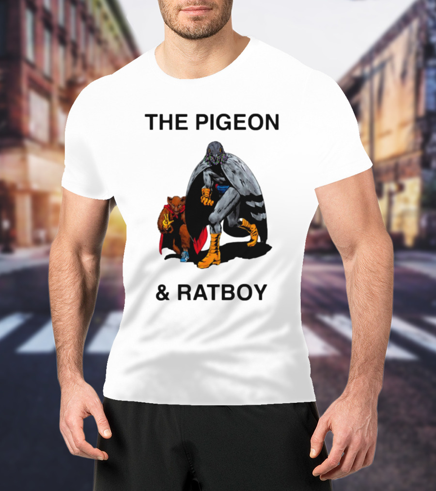 The Pigeon And Ratboy Superhero Duo Graphic T-Shirt
