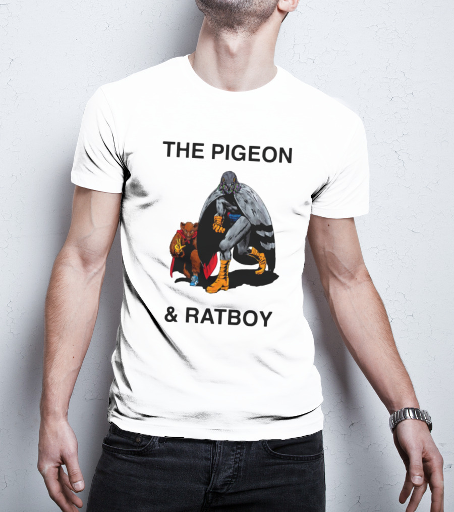 The Pigeon And Ratboy Superhero Duo Graphic T-Shirt
