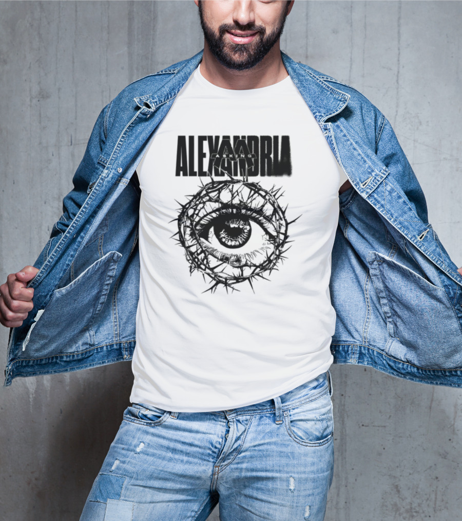 Asking Alexandria Stand Up And Scream Thorn Eye Design T-Shirt