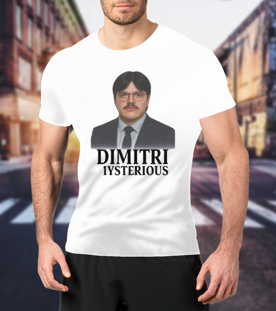 Dimitri Mysterious Suit Glasses Mustache T-Shirt