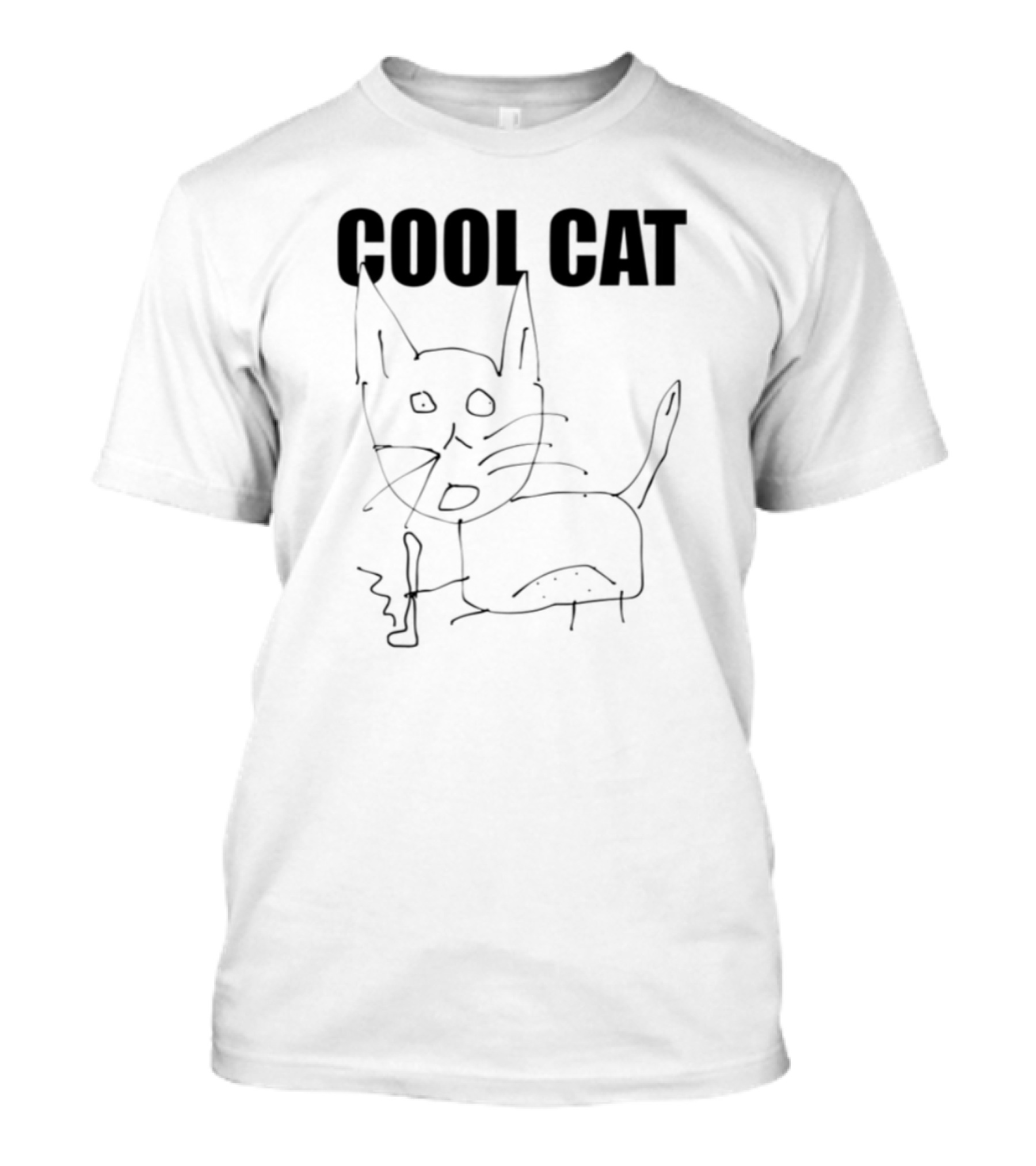 Jacob's Cool Cat Drawing Sketch Illustration T-Shirt