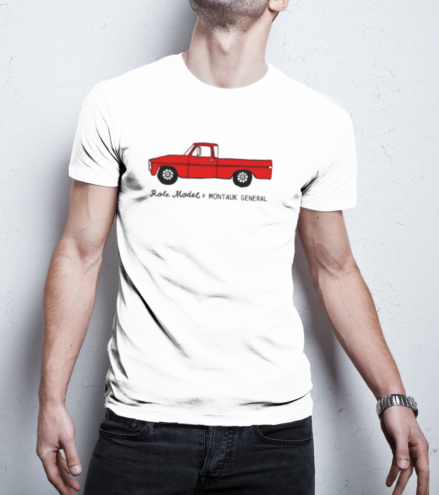 Montauk General X Role Model Red Pickup Truck Vintage Style T-Shirt