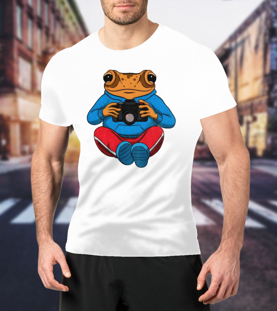 Bad Bunny Sapo Concho Frog With Camera Blue Red Pants T-Shirt