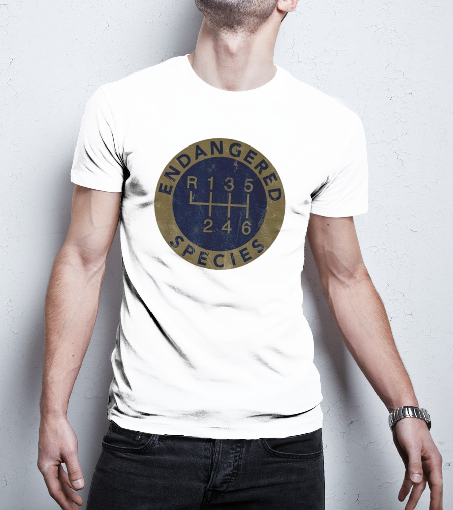 Endangered Species R 135246 Vintage Gear Shift Emblem T-Shirt