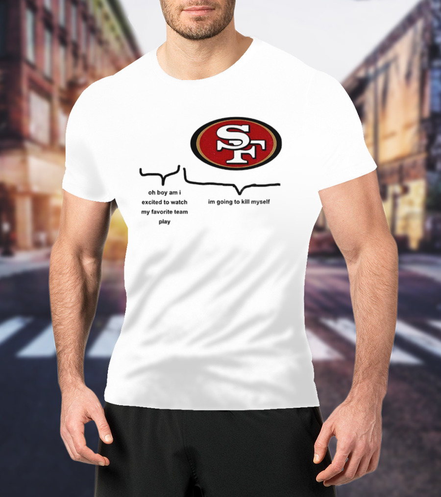 San Francisco 49ers NFL Football SF Oval Enthusiast Excitement T-Shirt