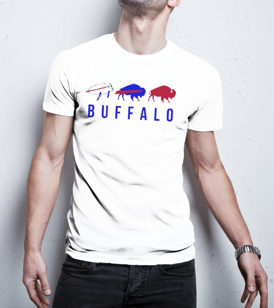 Buffalo Bills Evolution Vintage Retro Styles T-Shirt