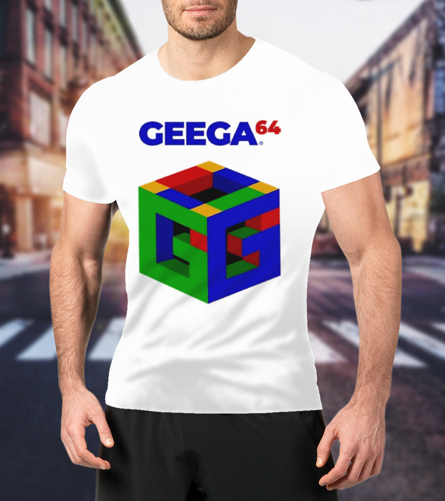 Geega 64 Cube Illusion Design T-Shirt