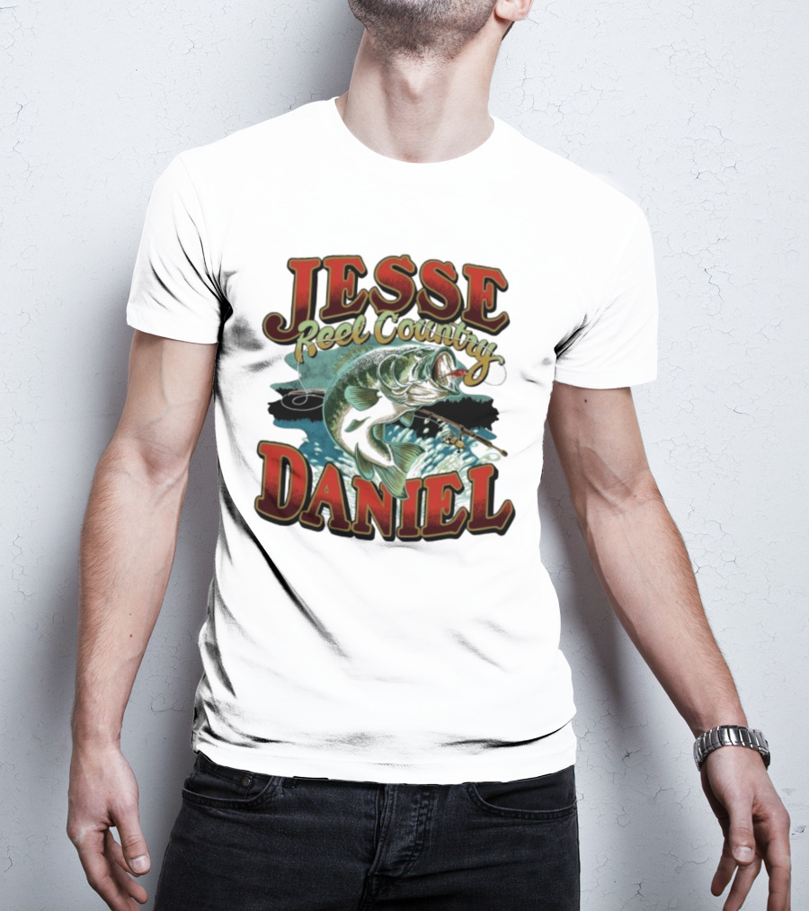 Jesse Daniel Reel Country Fishing Bass And Rod Adventure T-Shirt