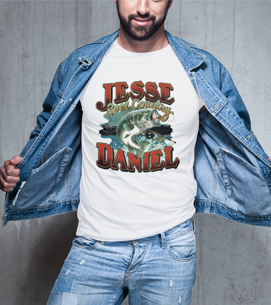Jesse Daniel Reel Country Fishing Bass And Rod Adventure T-Shirt