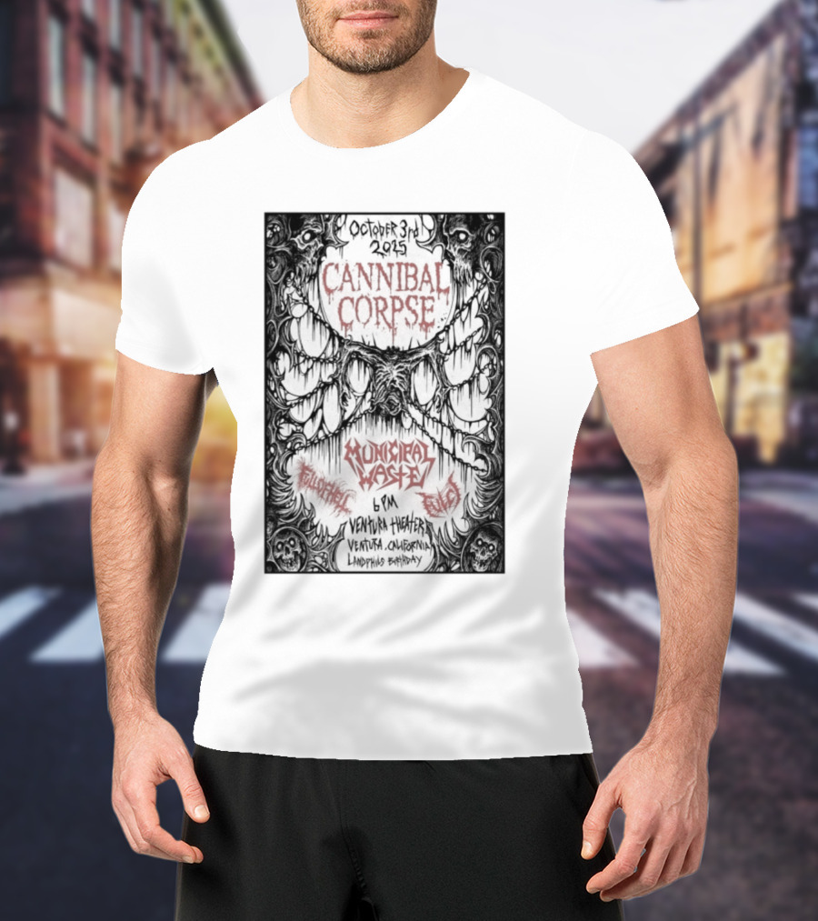 Municipal Waste Live Ventura California October 3 2025 T-Shirt