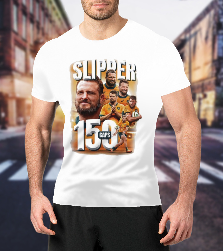 Wallaby Slipper 150 Caps Rugby Milestone Celebration T-Shirt