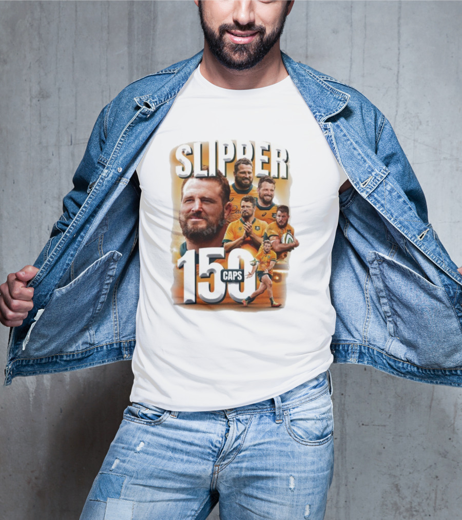 Wallaby Slipper 150 Caps Rugby Milestone Celebration T-Shirt