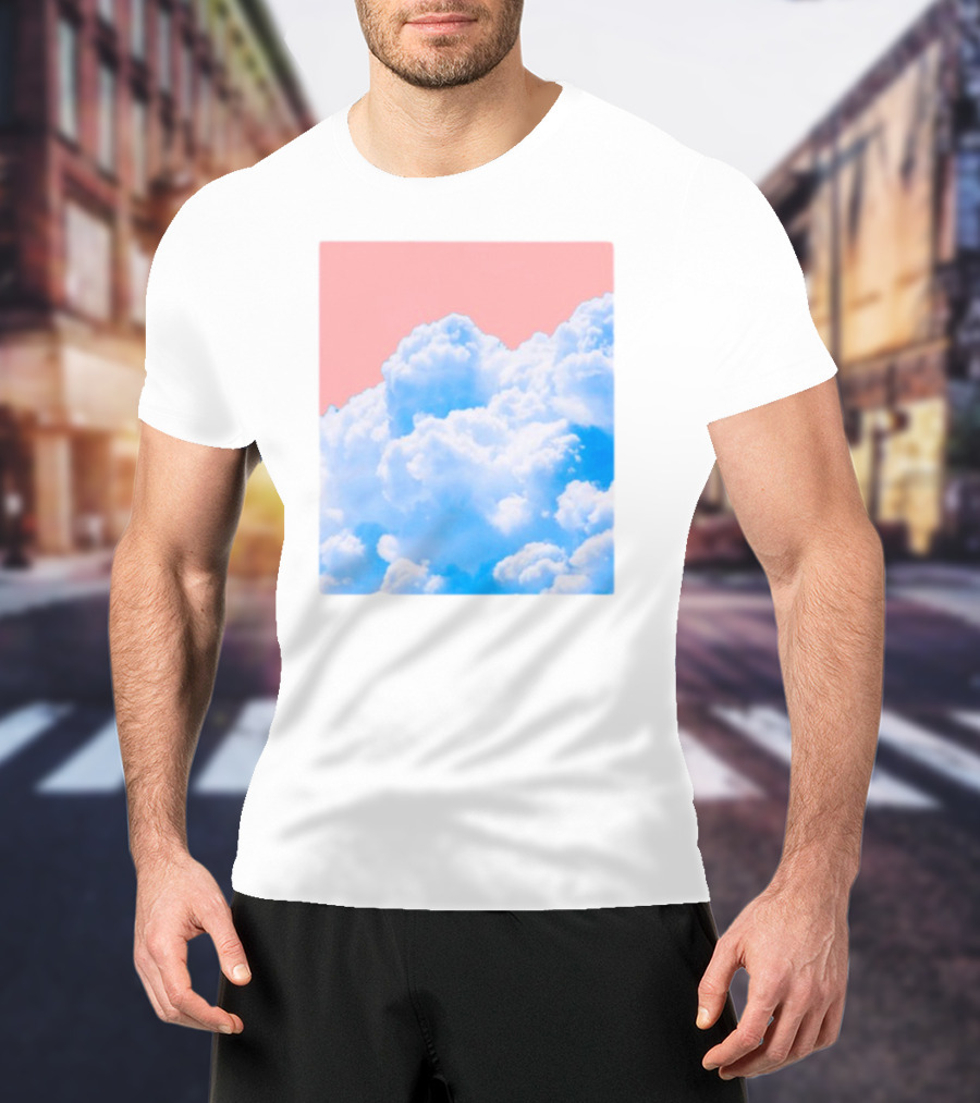 Permanent Permeation Cloudscape On Pink Sky T-Shirt