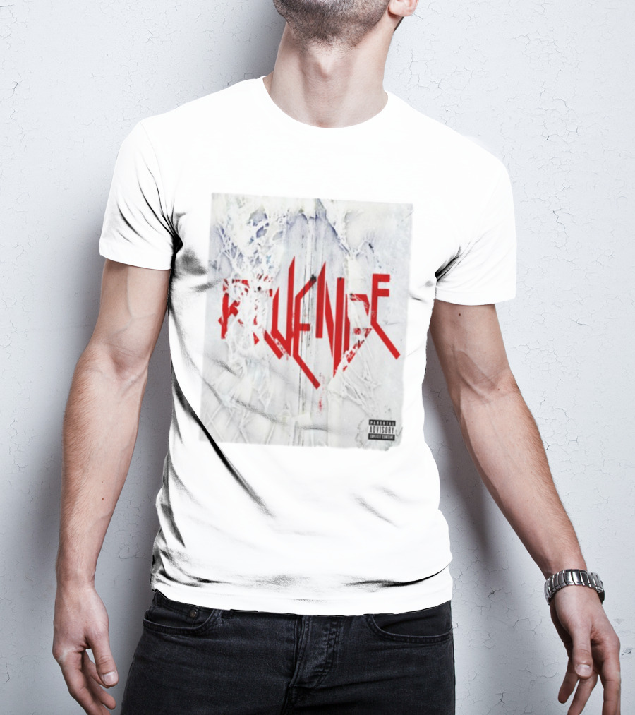 Revenge Sonny Explicit Content Distressed Ice Background T-Shirt