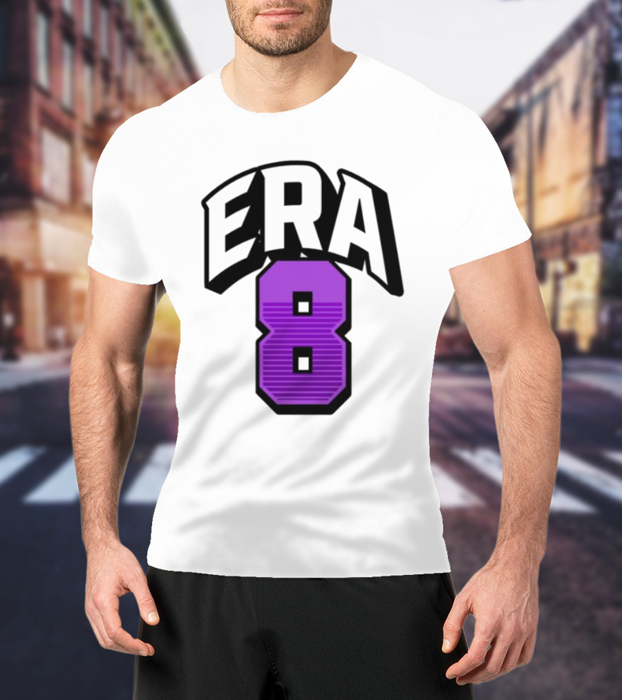 ERA8 Lamar Jackson Purple Number 8 Sports Style T-Shirt