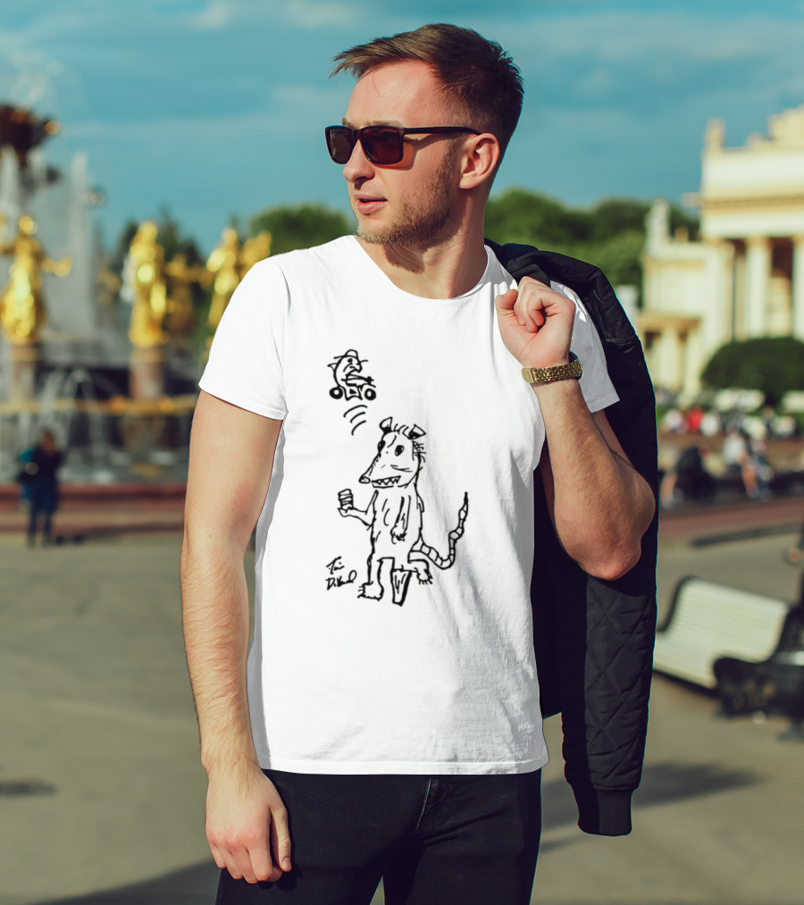 Possum Peg Leg Pirate Drawing T-Shirt