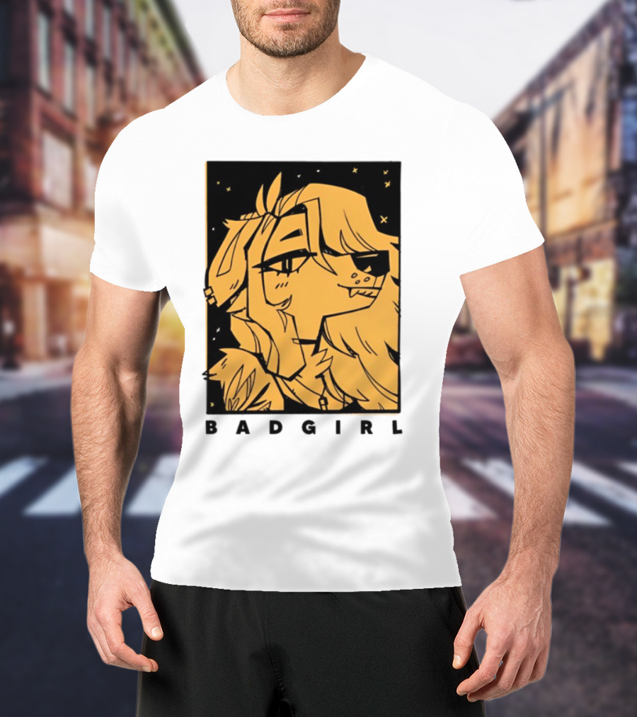 Doubledog Bad Girl Retro Cartoon Style T-Shirt