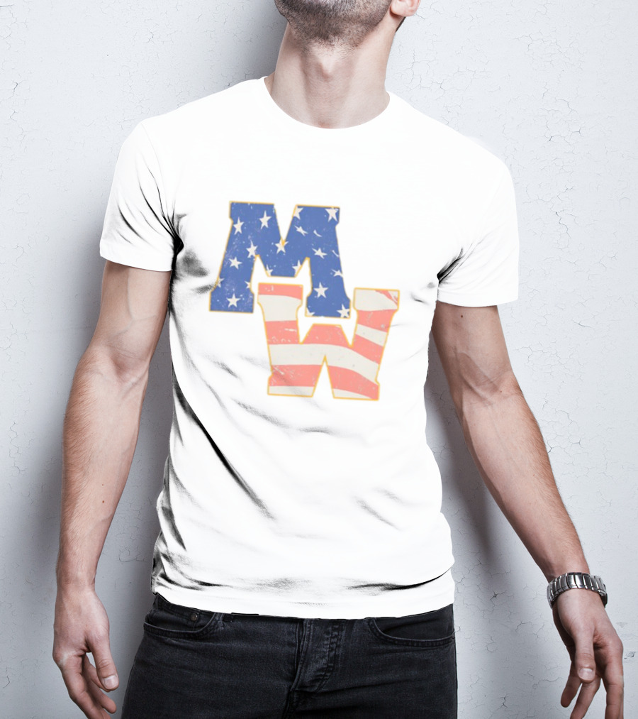 Mw Stars And Stripes American Flag Theme T-Shirt