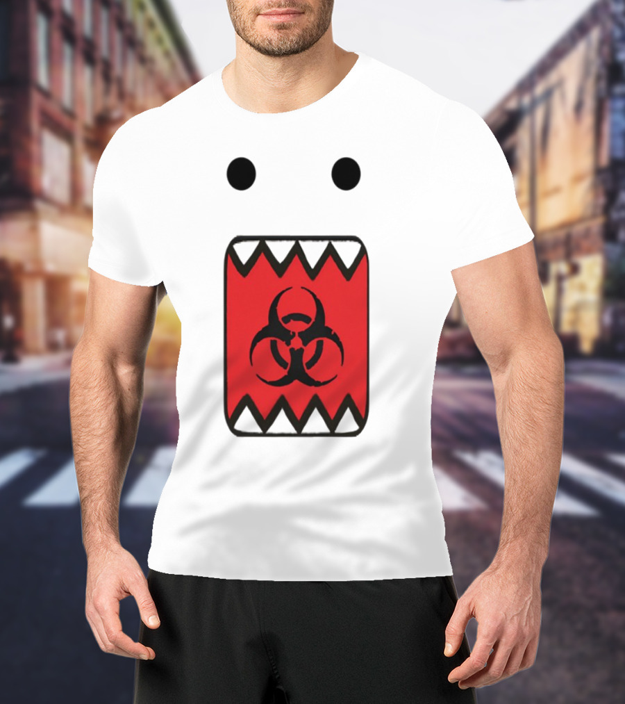 Romanceplanet Domo Kun Biohazard Symbol Design T-Shirt