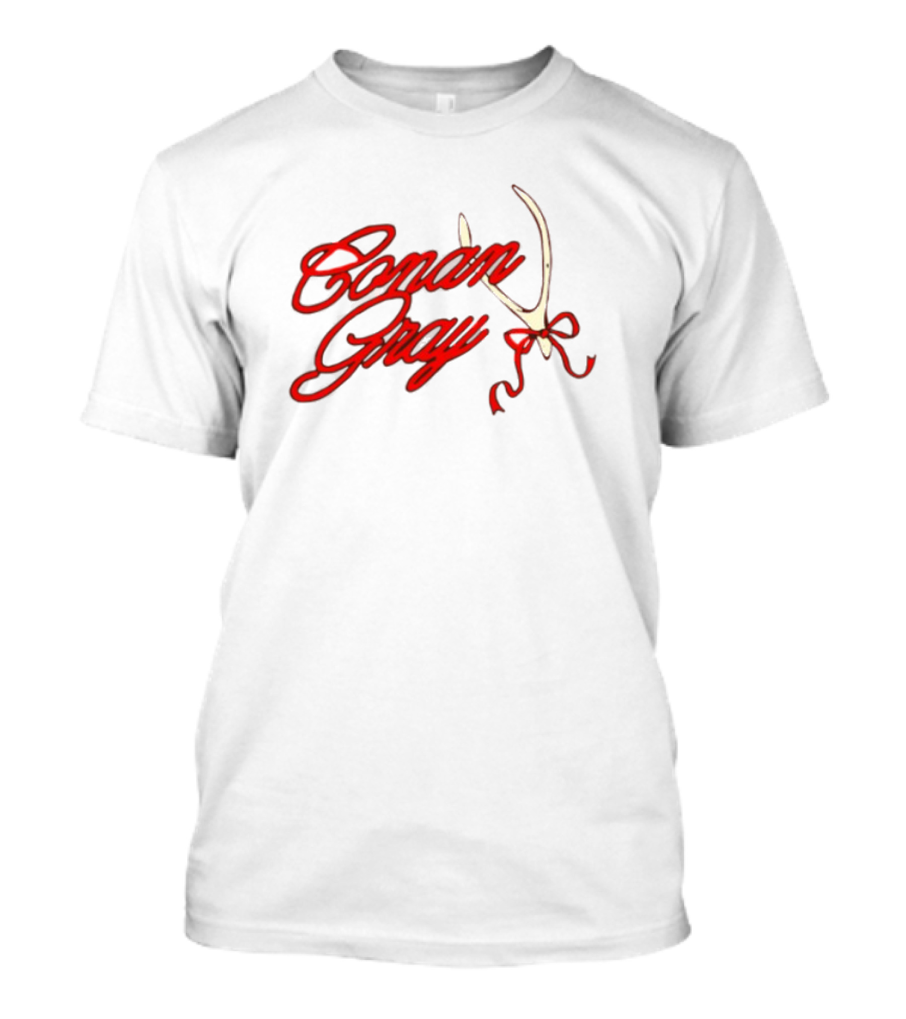 Conan Gray Red Script Wishbone Ribbon T-Shirt