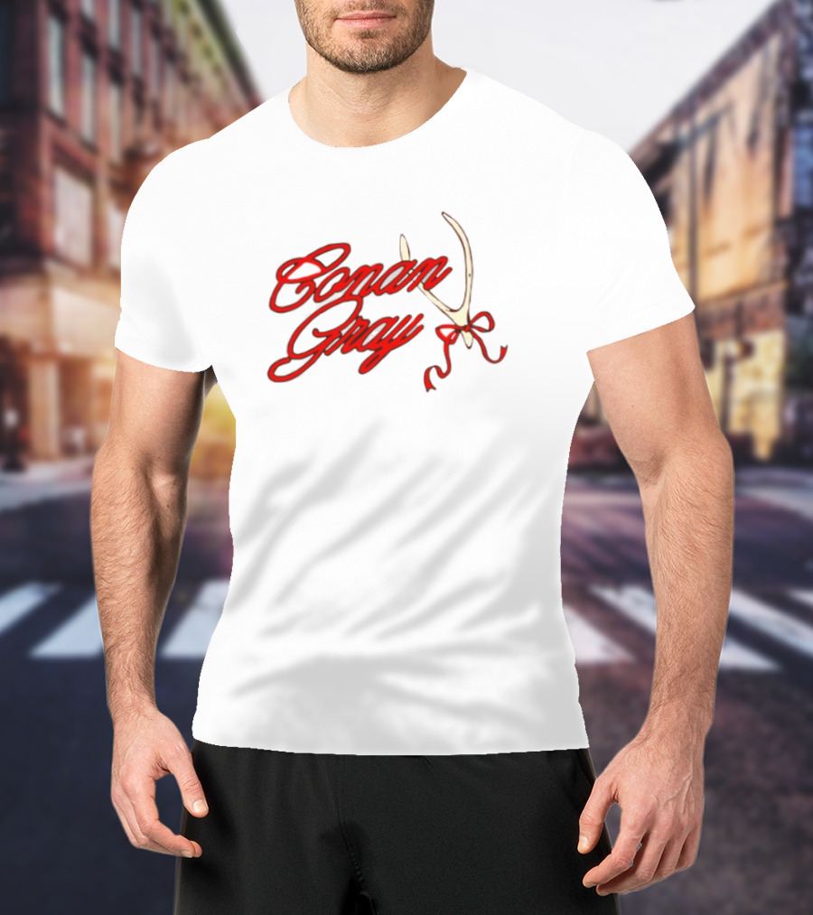 Conan Gray Red Script Wishbone Ribbon T-Shirt