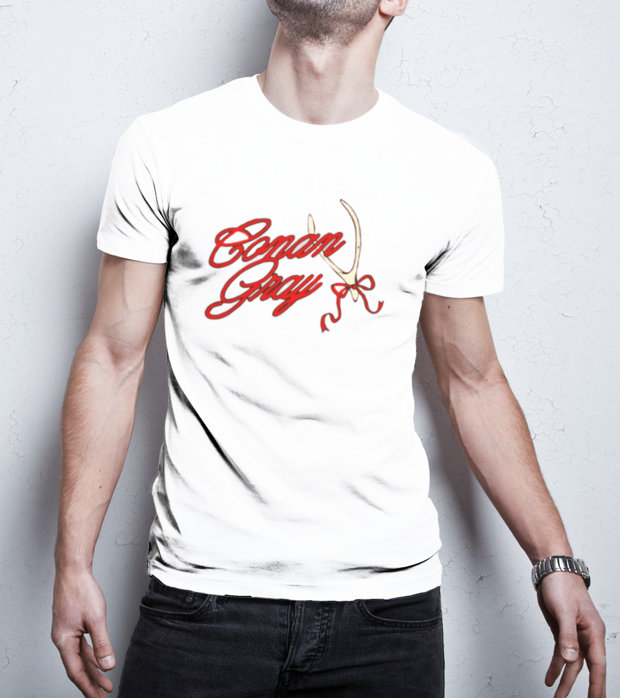 Conan Gray Red Script Wishbone Ribbon T-Shirt