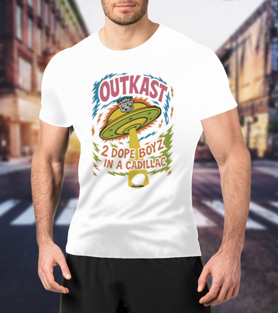 Outkast 2 Dope Boyz In A Cadillac UFO Yolk Eggs Tyrone T-Shirt