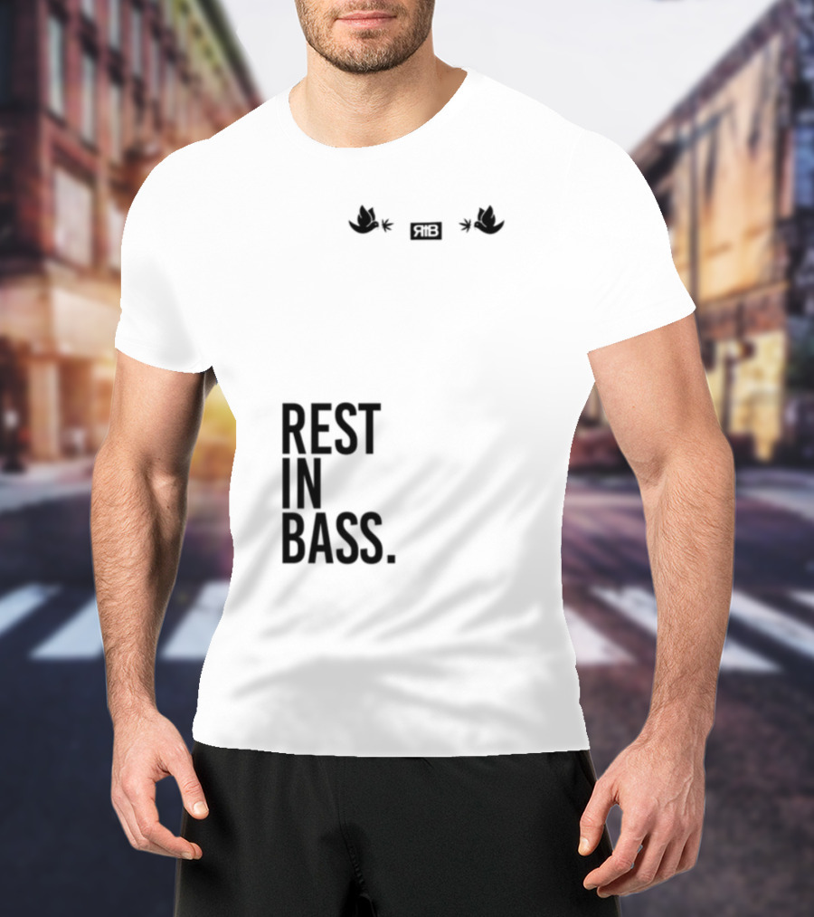 Rest In Bass Che Flying High Peace Symbol Headphones Star Elements T-Shirt