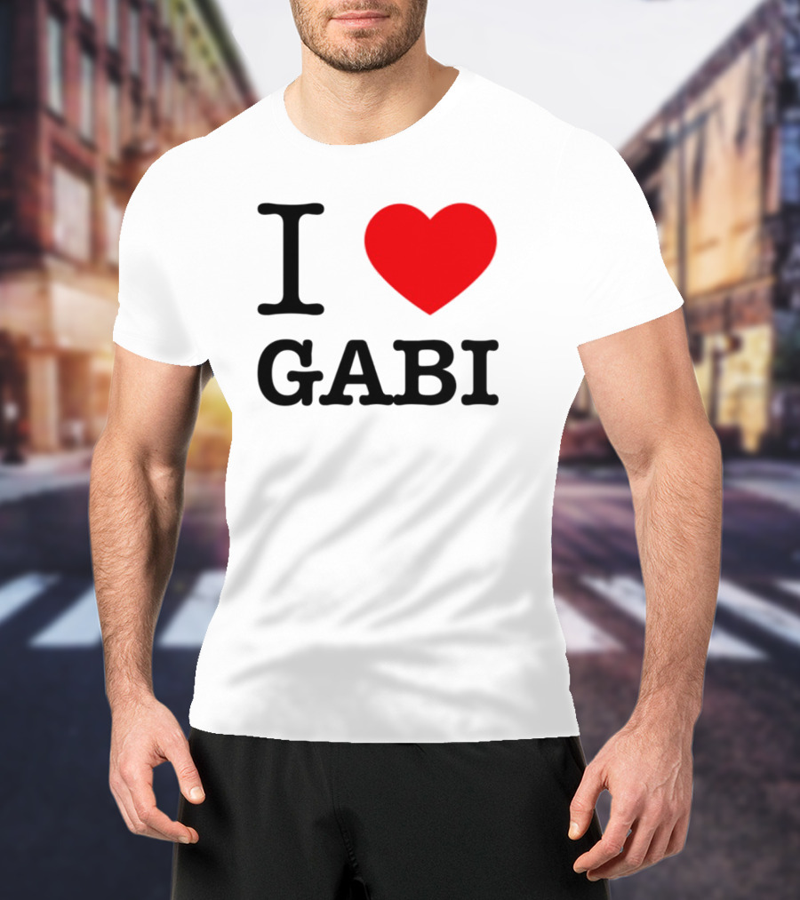 I Heart Gabi Bold Love Red Heart Icon T-Shirt