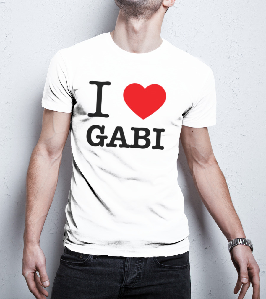 I Heart Gabi Bold Love Red Heart Icon T-Shirt