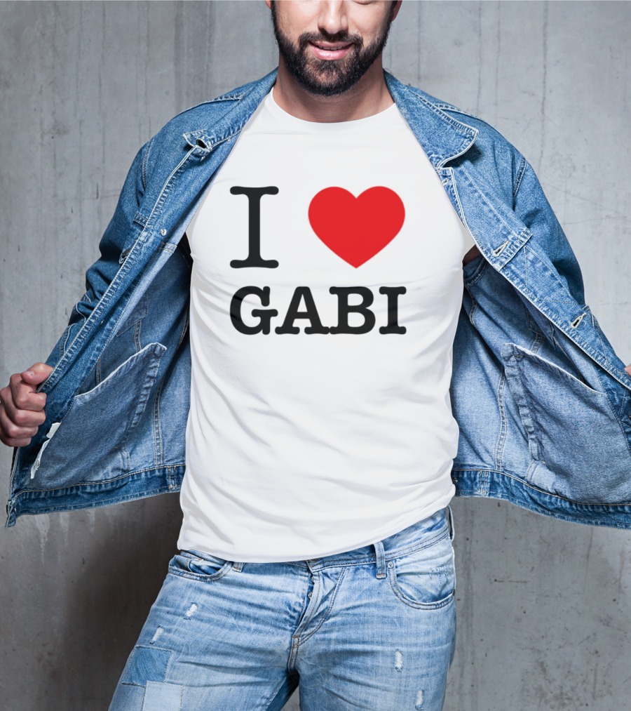 I Heart Gabi Bold Love Red Heart Icon T-Shirt